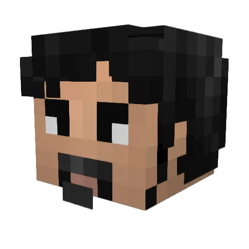 helkhun Minecraft avatar head, 3D render