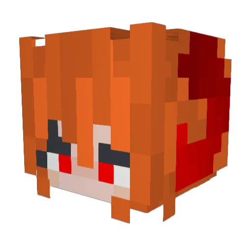 hellMATb Minecraft avatar head, 3D render