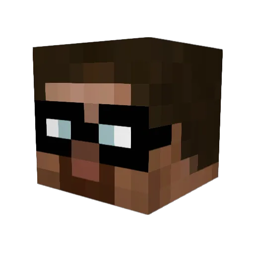 hellblazer55 Minecraft avatar head, 3D render