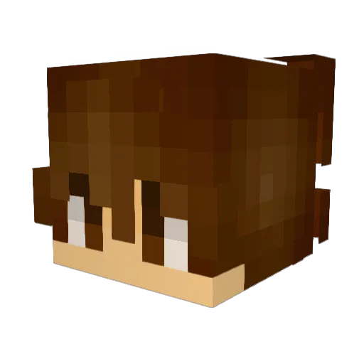 hellboyg Minecraft avatar head, 3D render