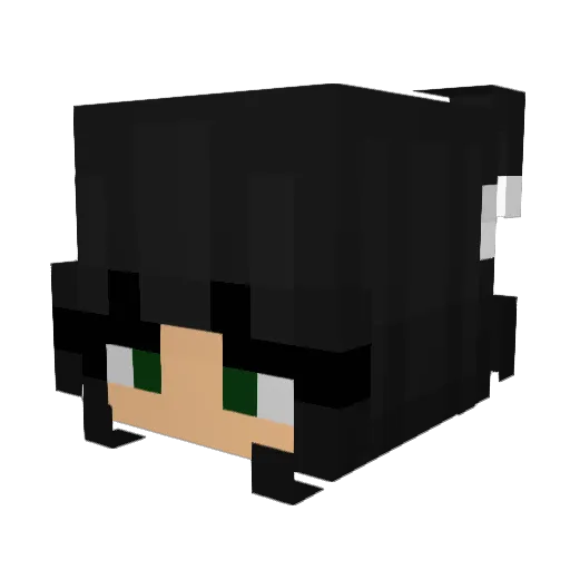 hellchuu Minecraft avatar head, 3D render