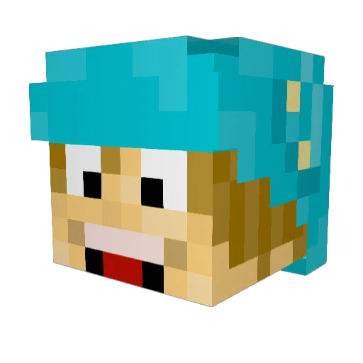 hellcuisto Minecraft avatar head, 3D render