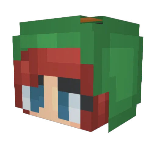 hellduckling Minecraft avatar head, 3D render