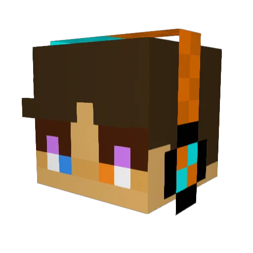 hellip81 Minecraft avatar head, 3D render