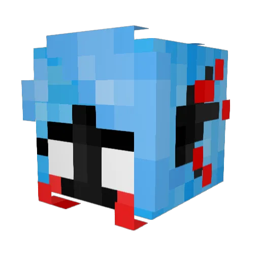 hellisthesun Minecraft avatar head, 3D render
