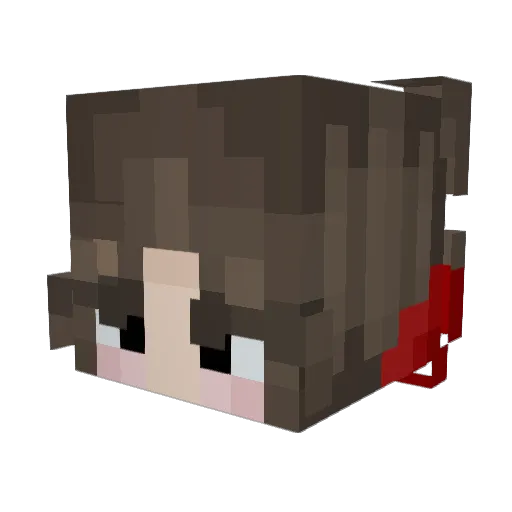 hellloMelllo Minecraft avatar head, 3D render
