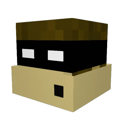 hello353 Minecraft avatar head, 3D render