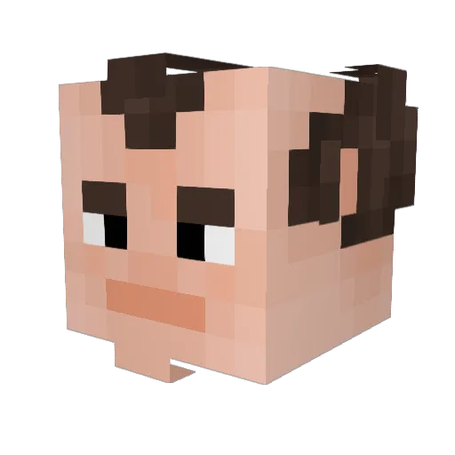 hello843 Minecraft avatar head, 3D render