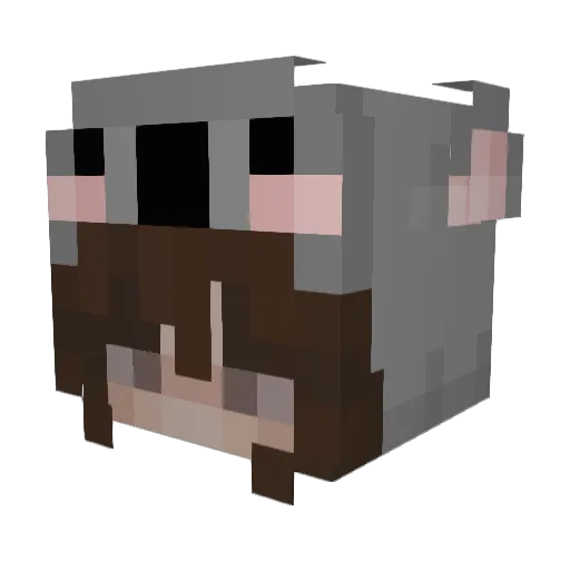 helloadia Minecraft avatar head, 3D render