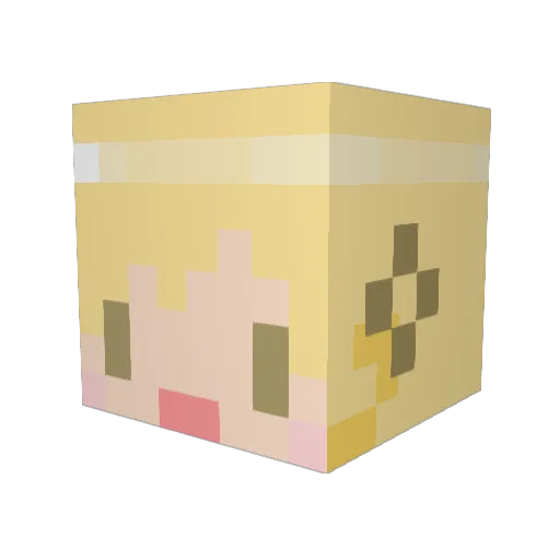 hellodream Minecraft avatar head, 3D render