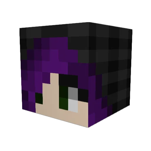 hellofairy Minecraft avatar head, 3D render