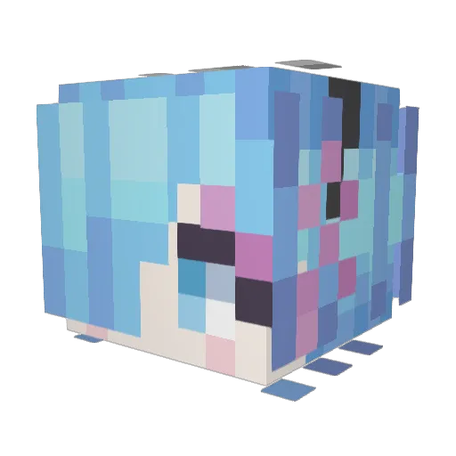hellofrommars Minecraft avatar head, 3D render