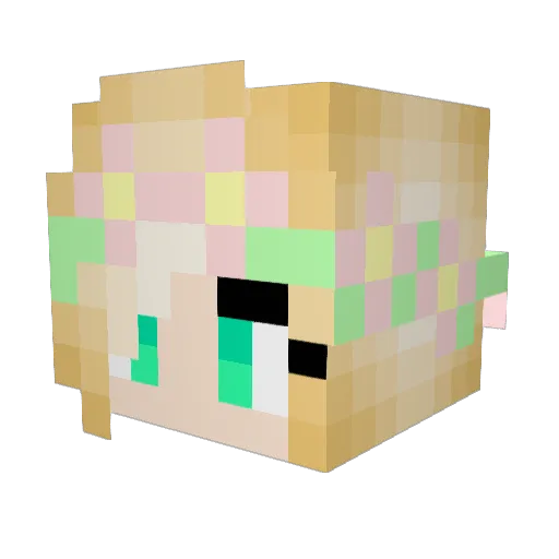hellohellomeep Minecraft avatar head, 3D render