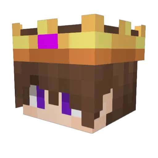 hellohotie Minecraft avatar head, 3D render