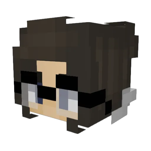 helloim_liv Minecraft avatar head, 3D render