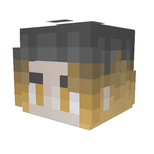 hellokenma Minecraft avatar head, 3D render