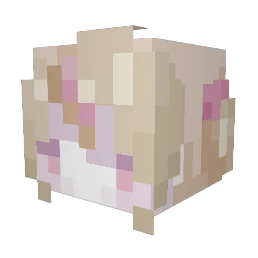 hellokhitty Minecraft avatar head, 3D render