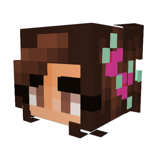 hellokittybabyy Minecraft avatar head, 3D render