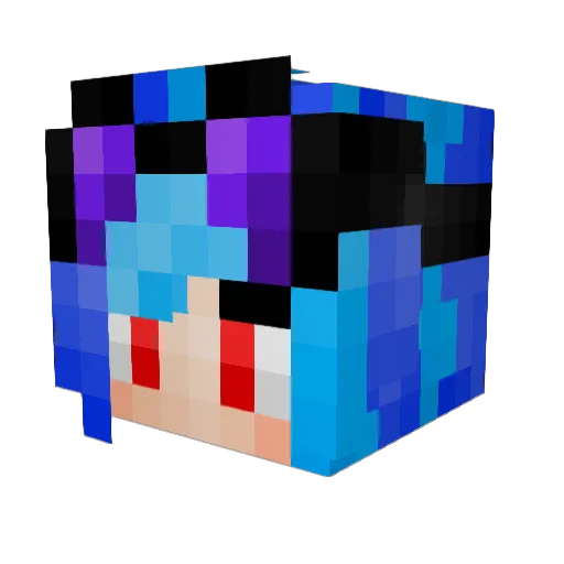 hellokittyrock Minecraft avatar head, 3D render