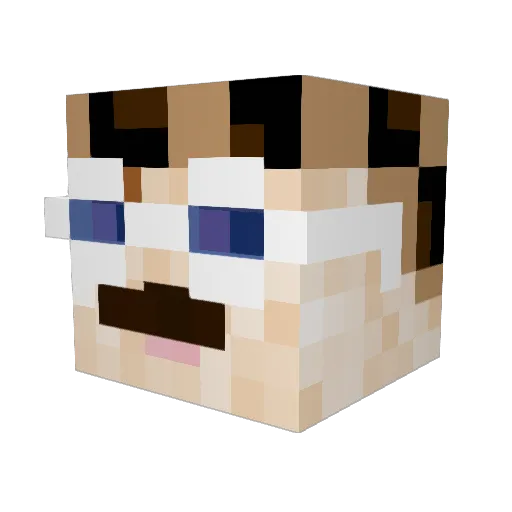 hellokittystalin Minecraft avatar head, 3D render