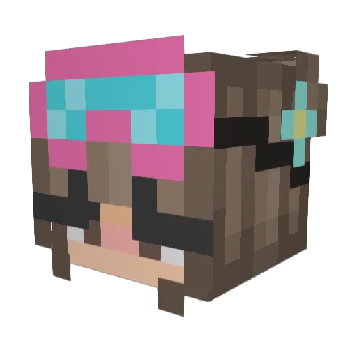 hellolenny Minecraft avatar head, 3D render