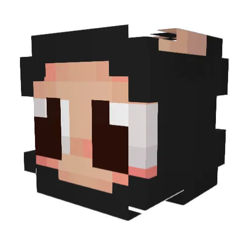 hellostrafe Minecraft avatar head, 3D render