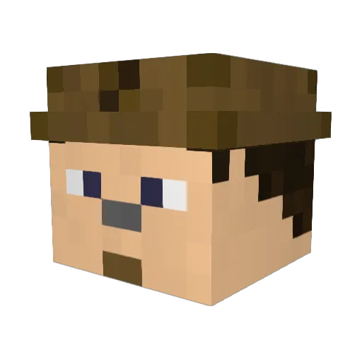 hellovisage Minecraft avatar head, 3D render