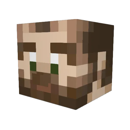 hellowman Minecraft avatar head, 3D render