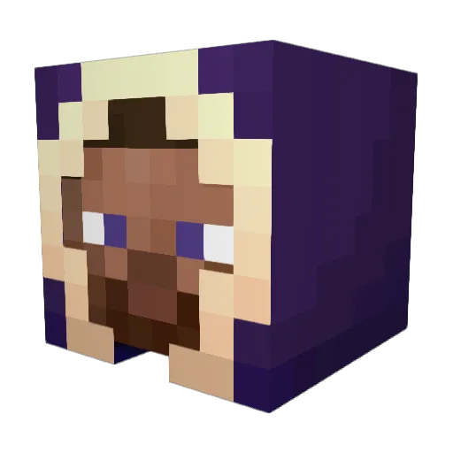 helloxi Minecraft avatar head, 3D render