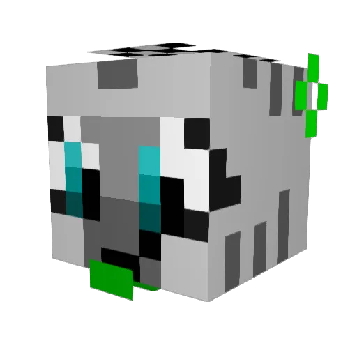 helloyty Minecraft avatar head, 3D render
