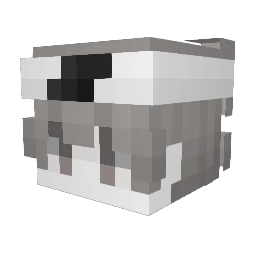 hellsire Minecraft avatar head, 3D render