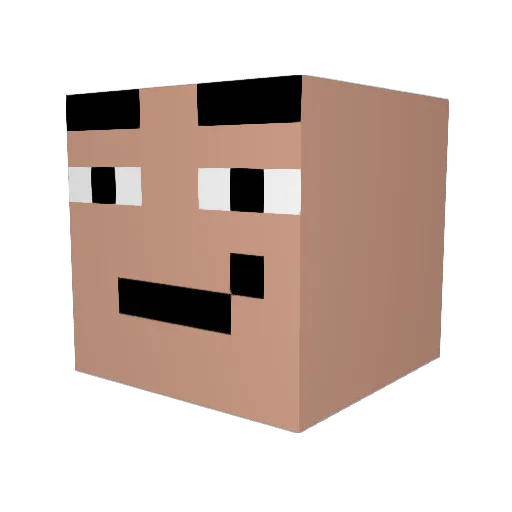 hellster_Himmel Minecraft avatar head, 3D render