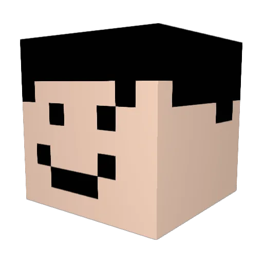 hellswish Minecraft avatar head, 3D render