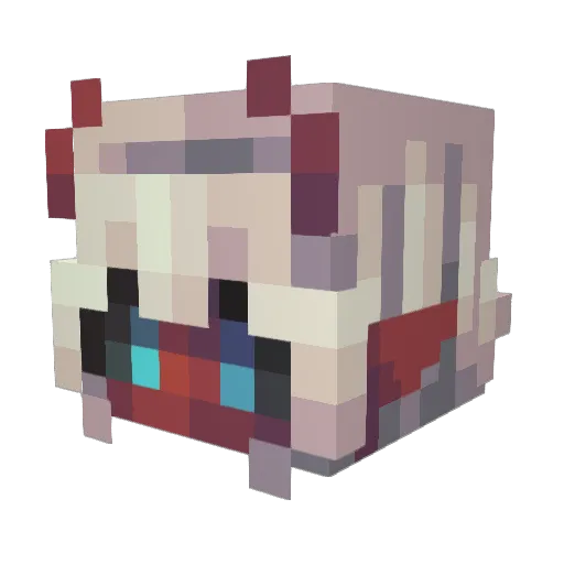 hellsya Minecraft avatar head, 3D render
