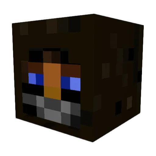 hellthegn Minecraft avatar head, 3D render
