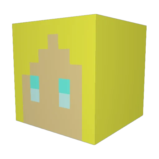 helly_29 Minecraft avatar head, 3D render