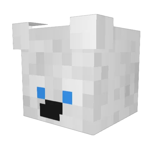 hellyv Minecraft avatar head, 3D render