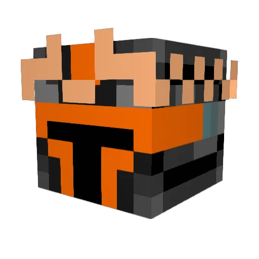 helmerk Minecraft avatar head, 3D render