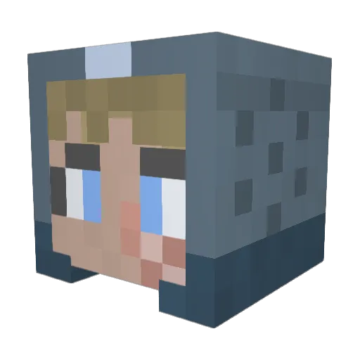 helmet360 Minecraft avatar head, 3D render