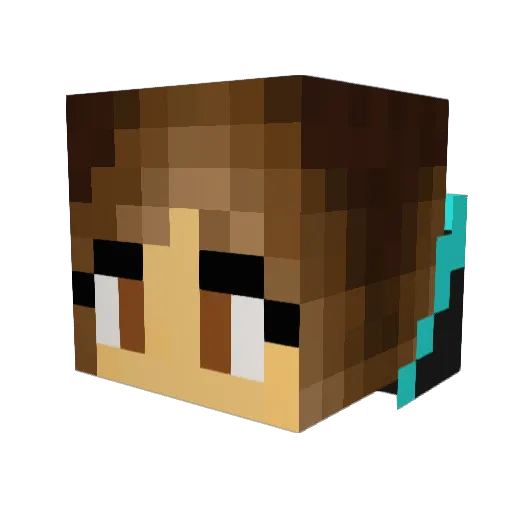 helny Minecraft avatar head, 3D render