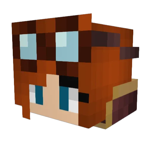 helpme2000 Minecraft avatar head, 3D render