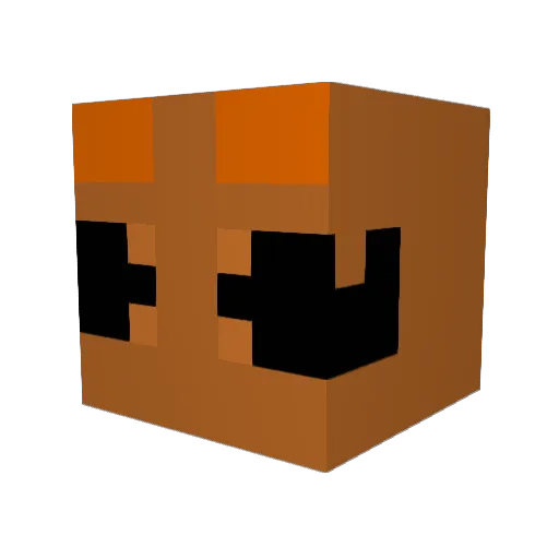 helpsur Minecraft avatar head, 3D render