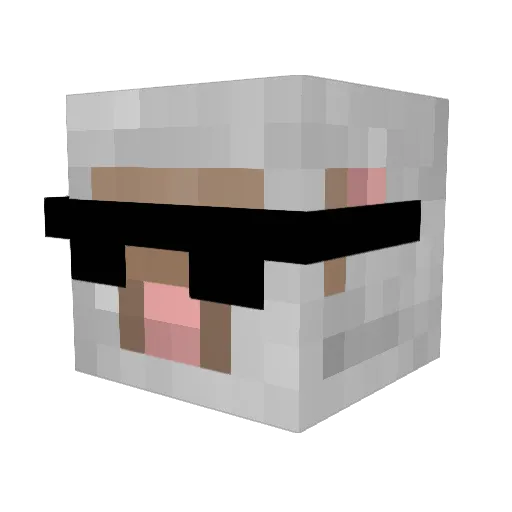 helui Minecraft avatar head, 3D render