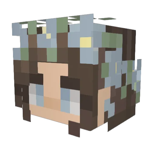helved Minecraft avatar head, 3D render