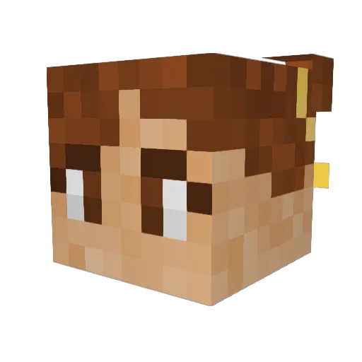 hemera_ Minecraft avatar head, 3D render