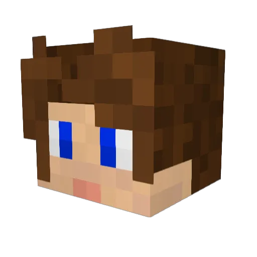 hemooth Minecraft avatar head, 3D render
