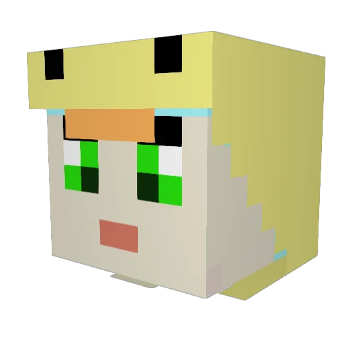 hemoski Minecraft avatar head, 3D render