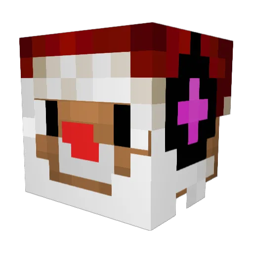 hempahh Minecraft avatar head, 3D render