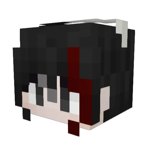 hempiss Minecraft avatar head, 3D render