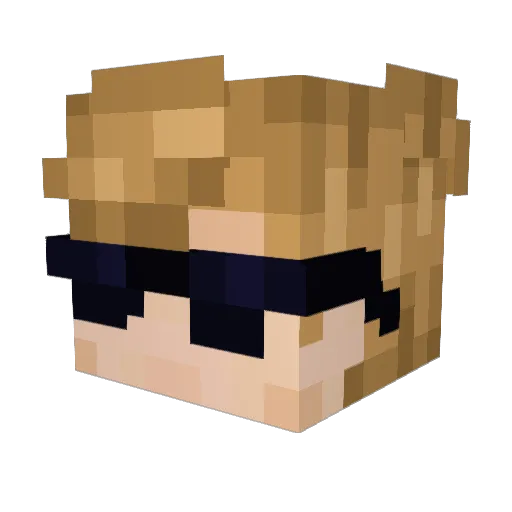 henRYANand Minecraft avatar head, 3D render